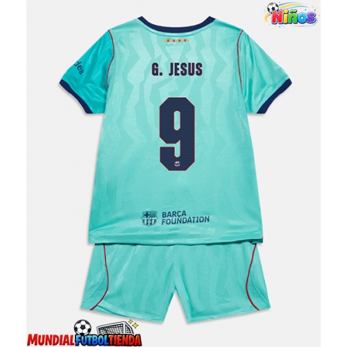 Camiseta Barcelona Gabriel Jesus #9 Tercera Equipación Replica 2026-27 para niños mangas cortas (+ Pantalones cortos)
